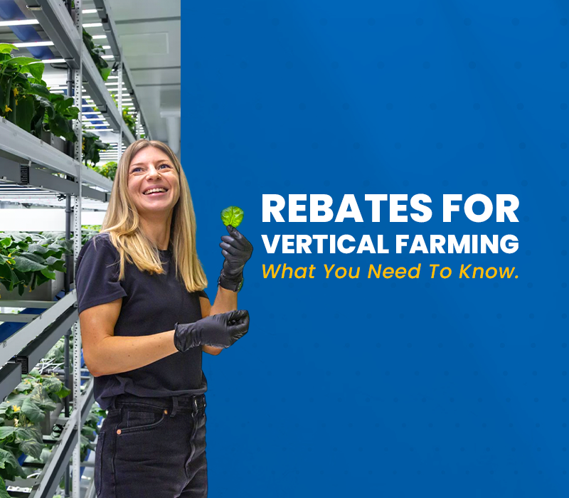 Image with a phrase: Rebates for Vertical Farming: What You Need to Know